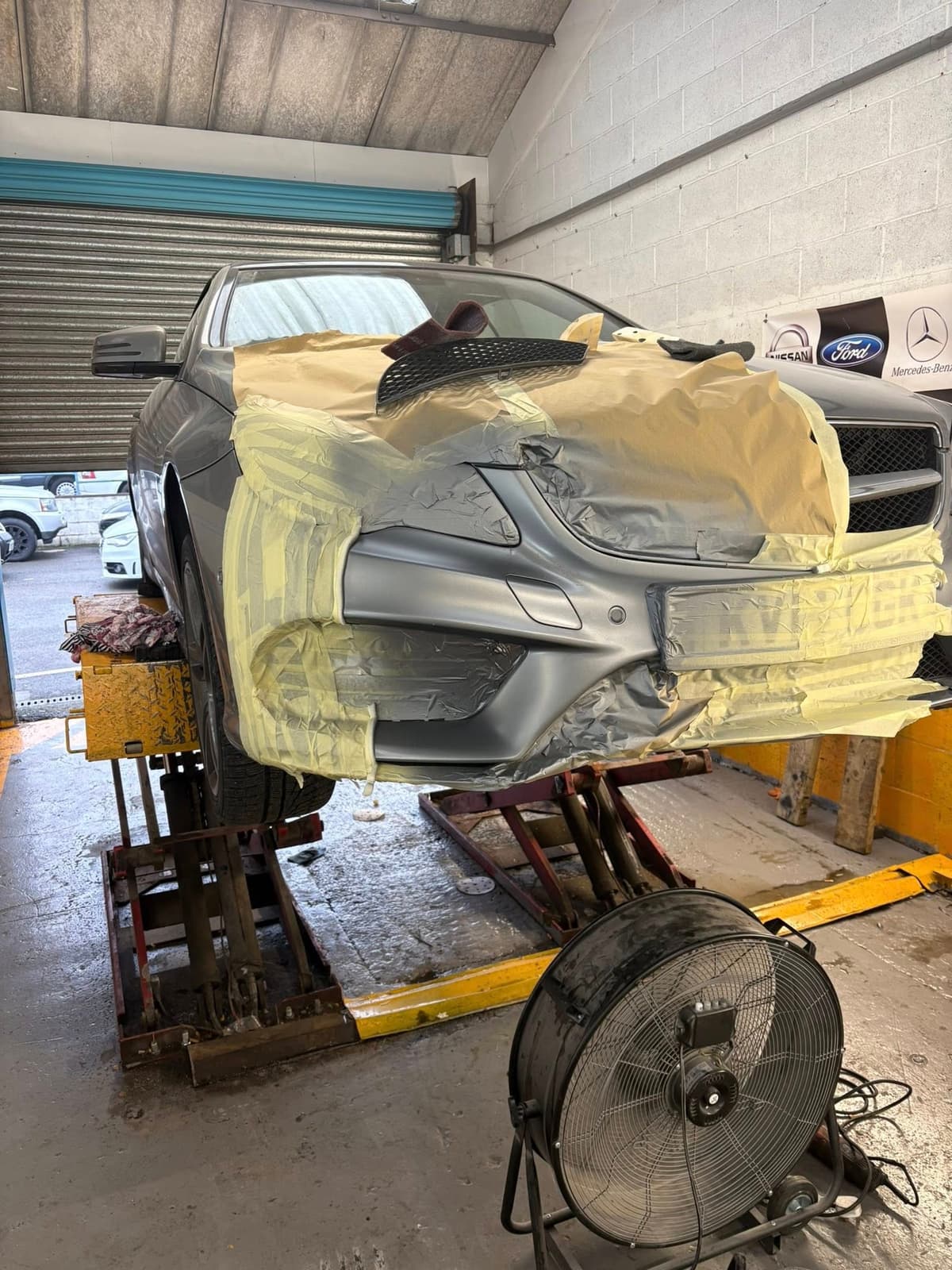 Mechanic working on a car