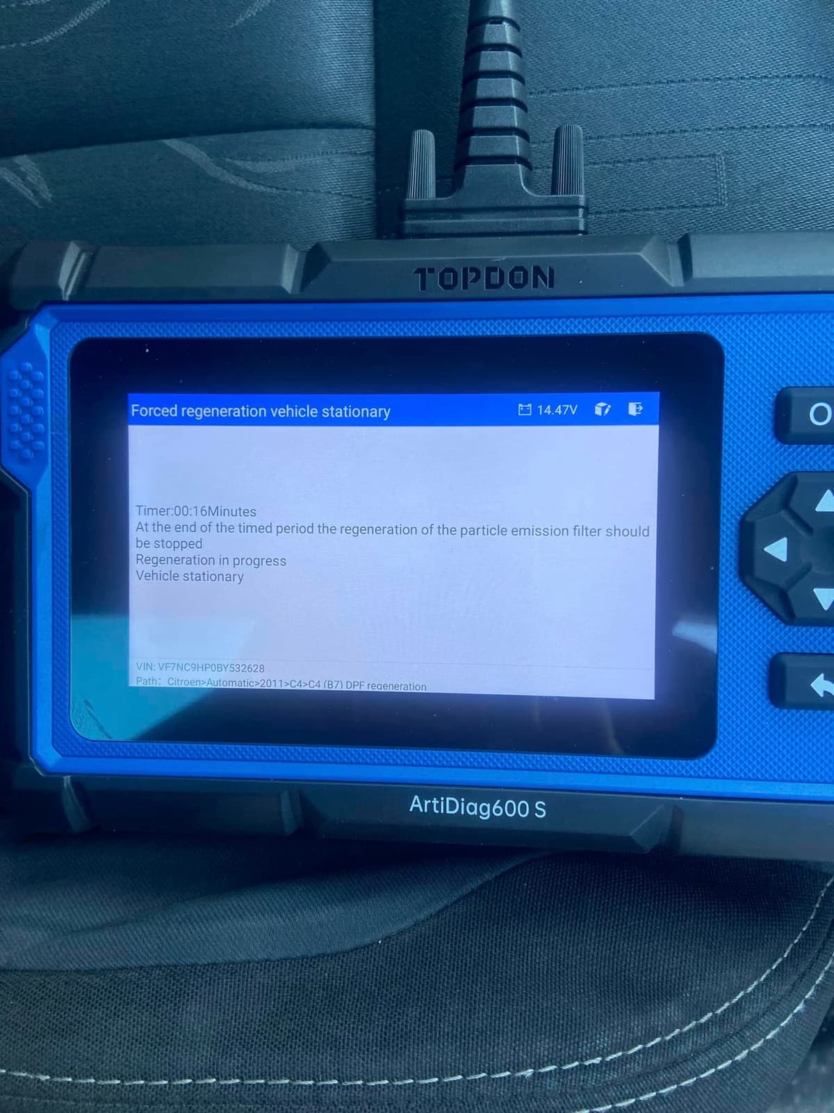 Mechanic working on a car