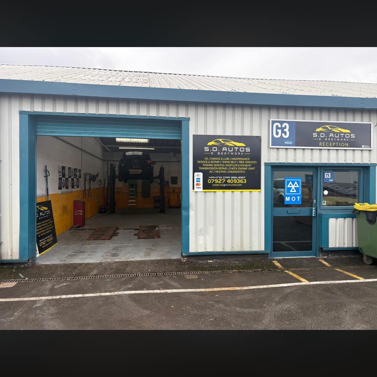 Mechanic working on a car